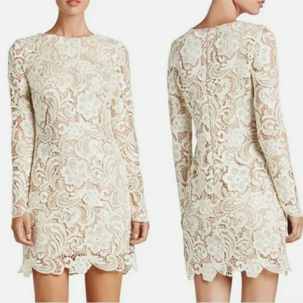 DRESS THE POPULATION Jessica Crochet Shift Dress Size XXL